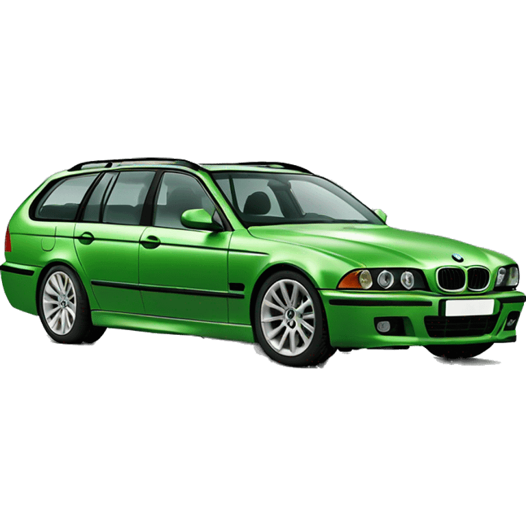 Green BMW E39 Touring 2001 emoji