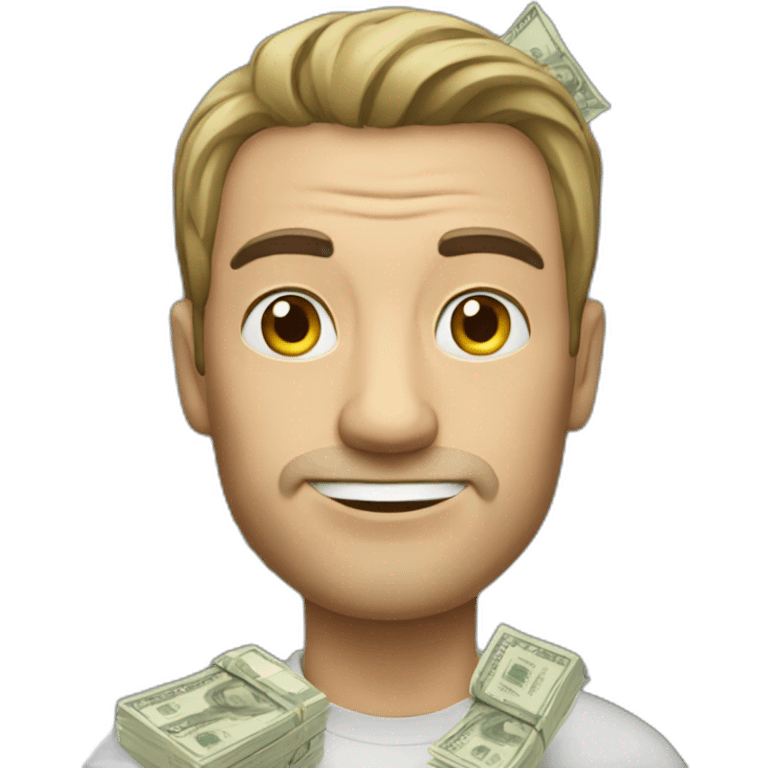 man with a lot of cash emoji