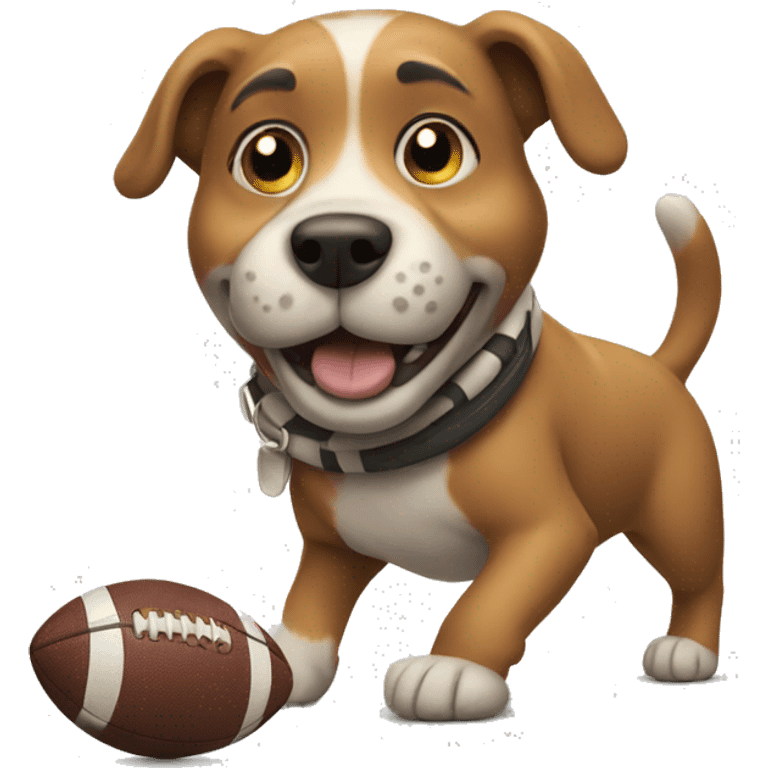 Dog playing football  emoji