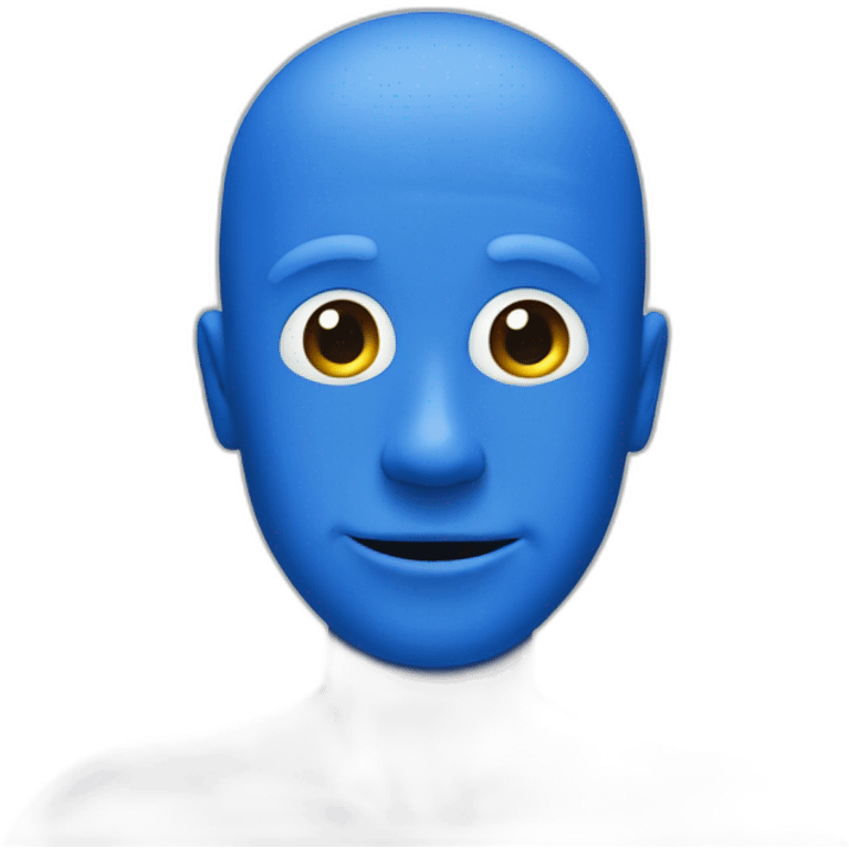 Blue Man displaying heiney emoji