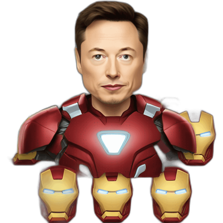 Elon musk as iron man emoji