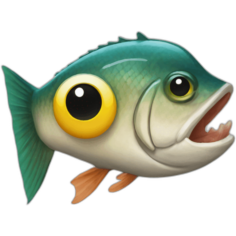 Fish head man emoji