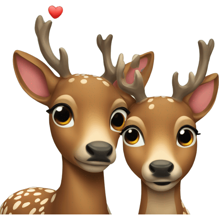 Two deers in love emoji