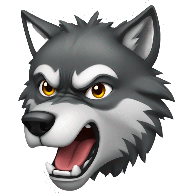 Angry wolf emoji