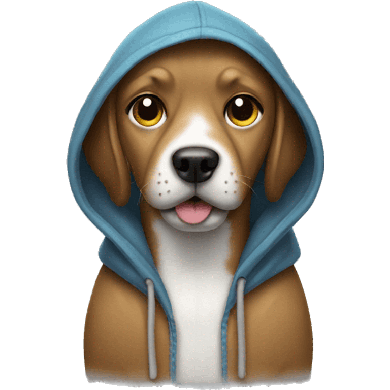 Dog with a hoodie emoji