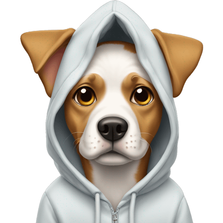 Dogwearing a hoodie emoji