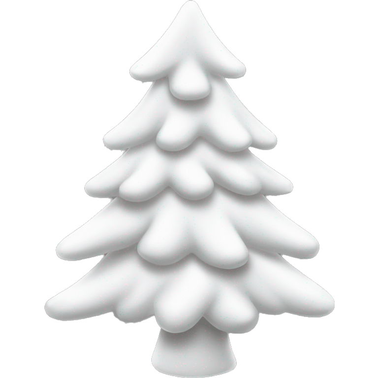 White asthetic clean Christmas tree emoji