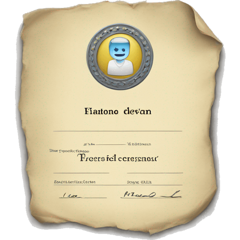 Certificat  emoji