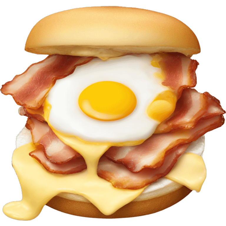 Bacon egg and cheese melted emoji