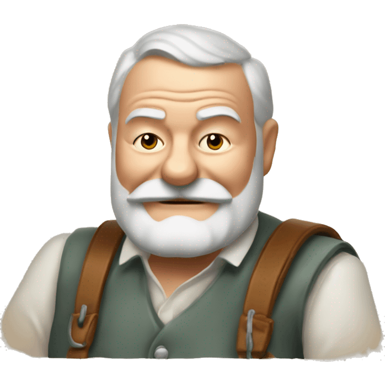 Ernest Hemingway with one thumbs up emoji