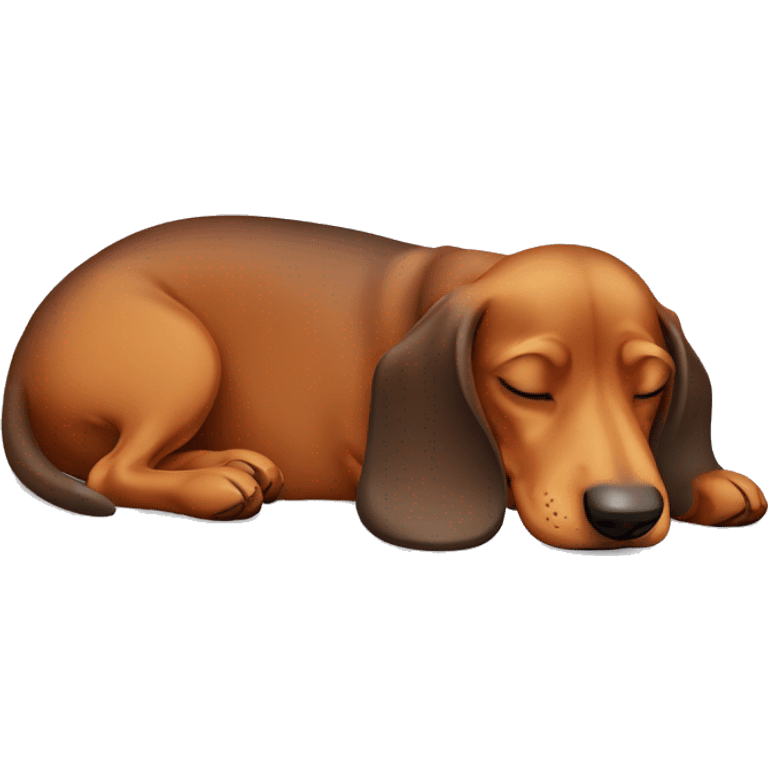 Adult Daschund sleeping  emoji