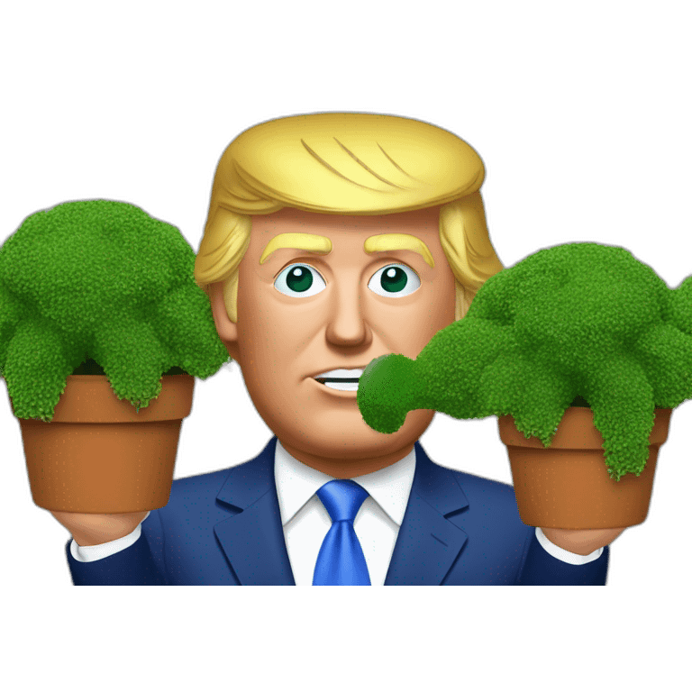 Trump as chia pet emoji