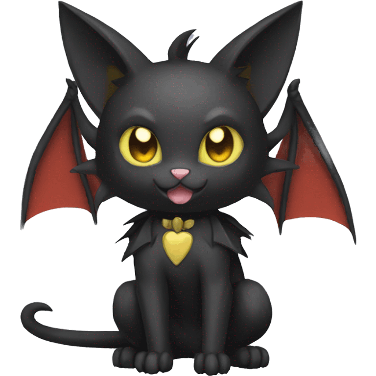 Black Punk Bat-Cat-Fakemon Full Body emoji