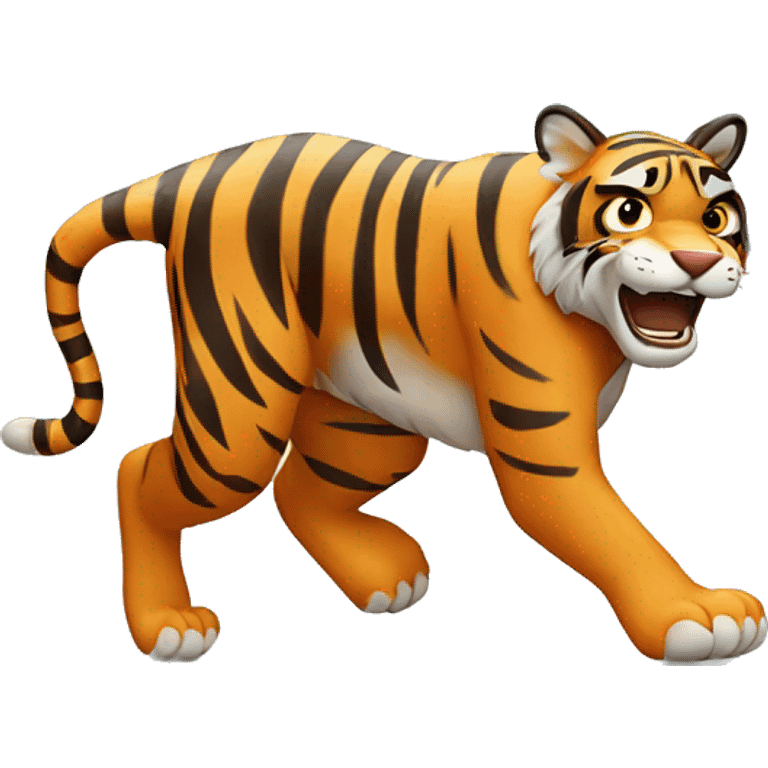 tiger running scared emoji