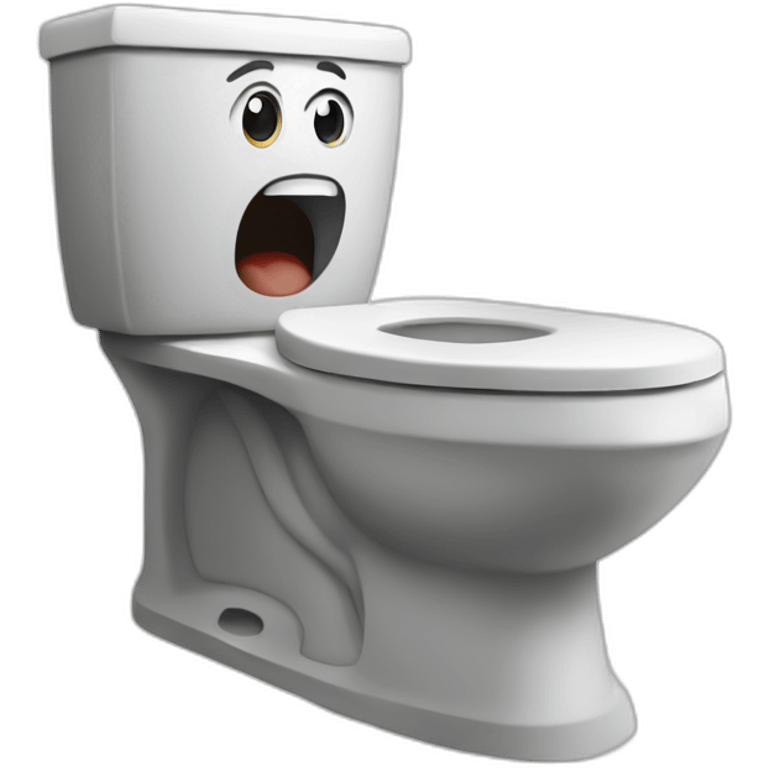 screaming toilet emoji