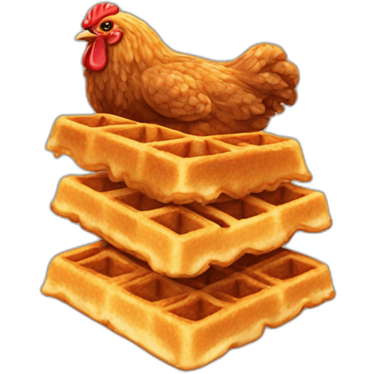 Fried Chicken and waffles emoji