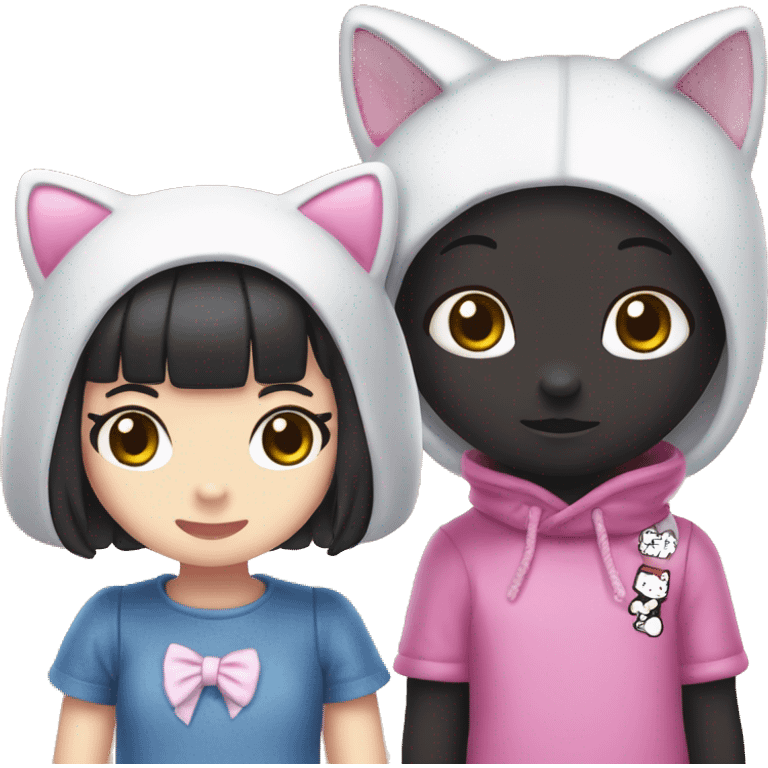 Hello kitty and kuromi emoji