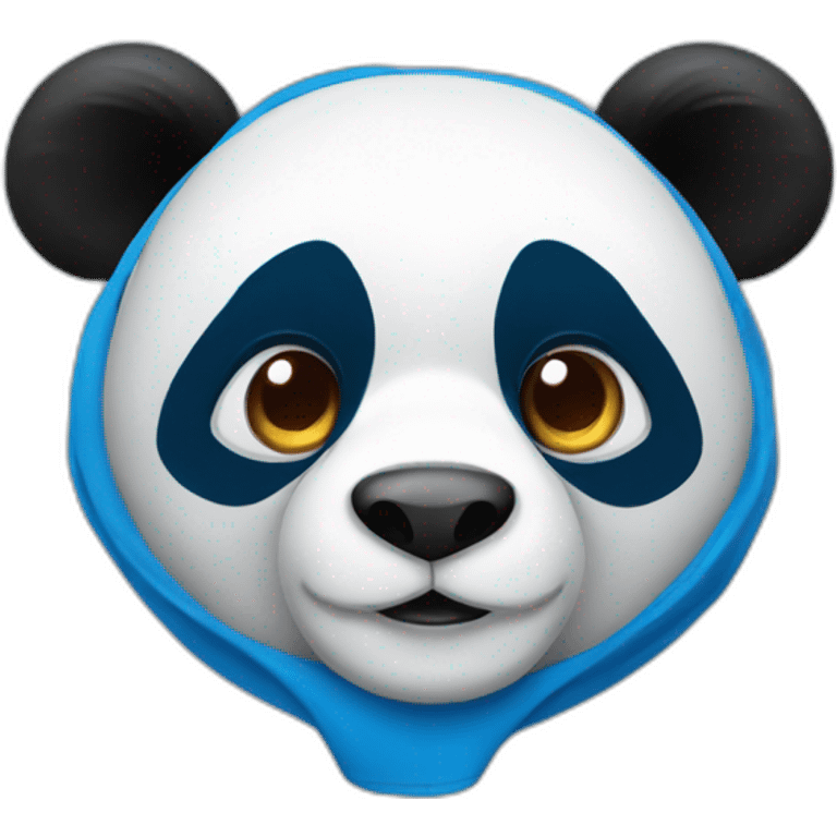 a panda with a blue tshirt branded POLLUX emoji