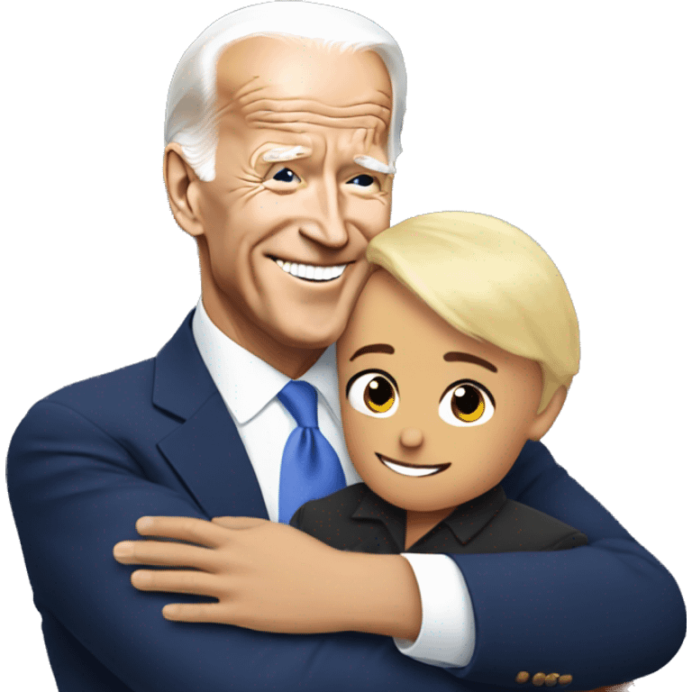 Biden hugging a small child emoji