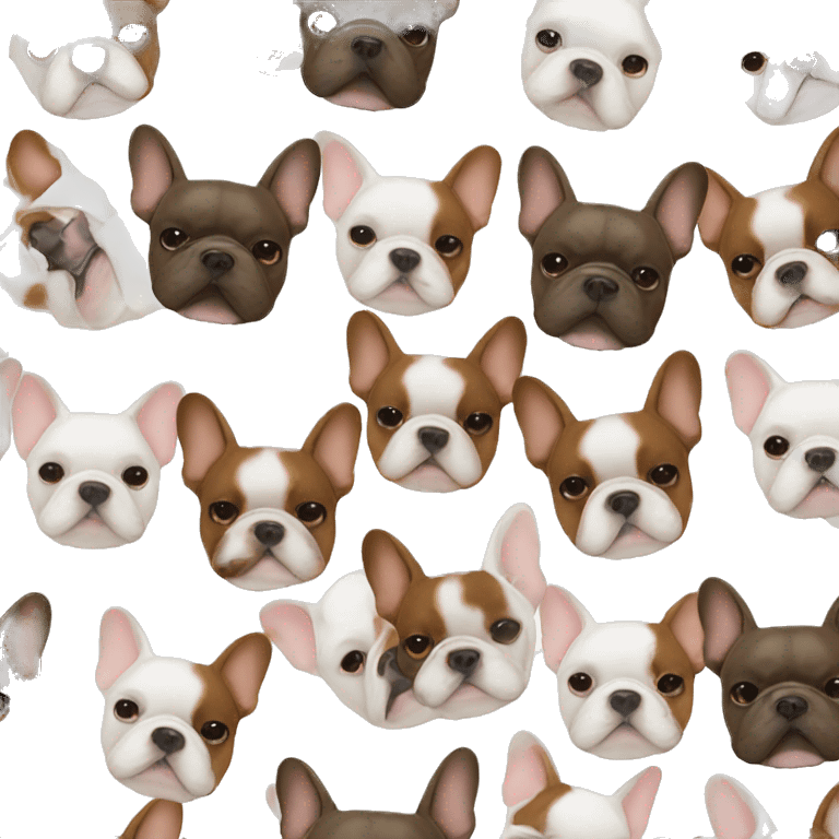 french bulldog white and brown emoji