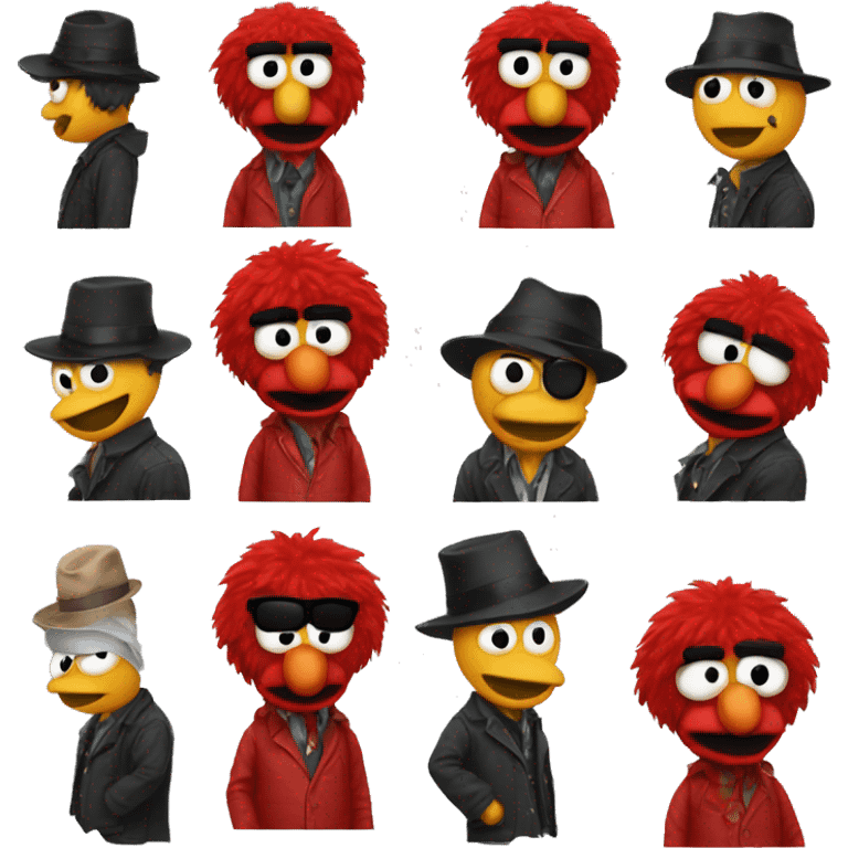 elmo as a gangster emoji