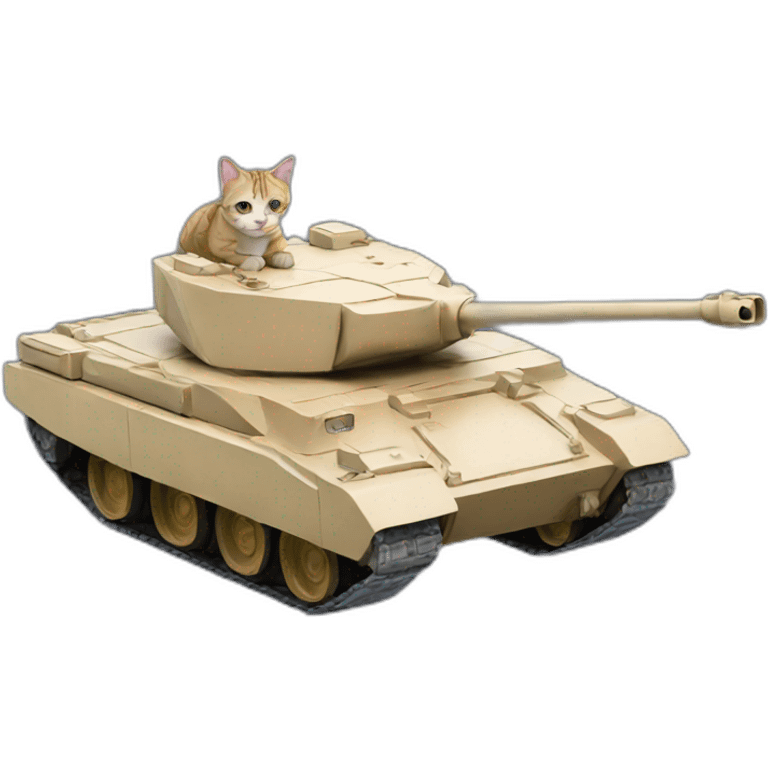 Tank with cat emoji