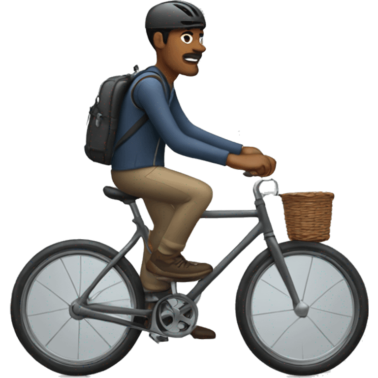 A man with bike emoji