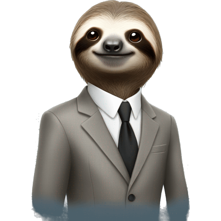 Sloth with a suit emoji