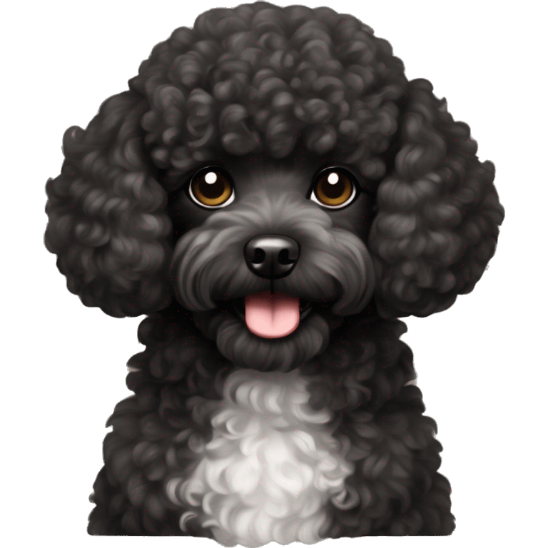 Black curly toy poodle emoji