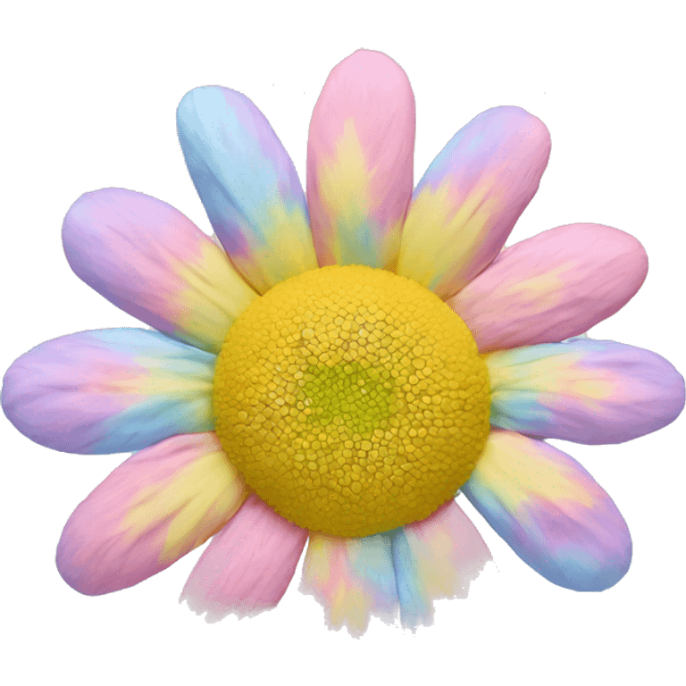 Pastel tie dye daisy emoji