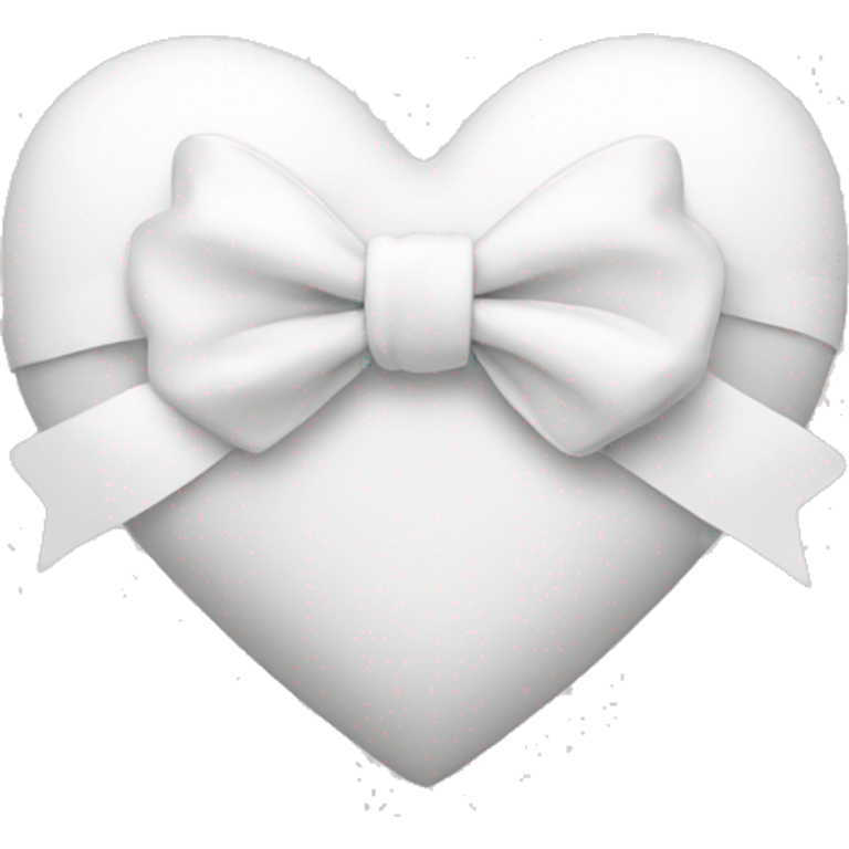 White heart with bow emoji