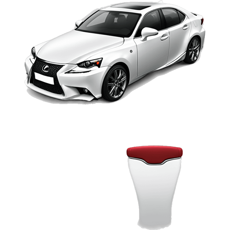 White 2016 lexus is with red seats emoji