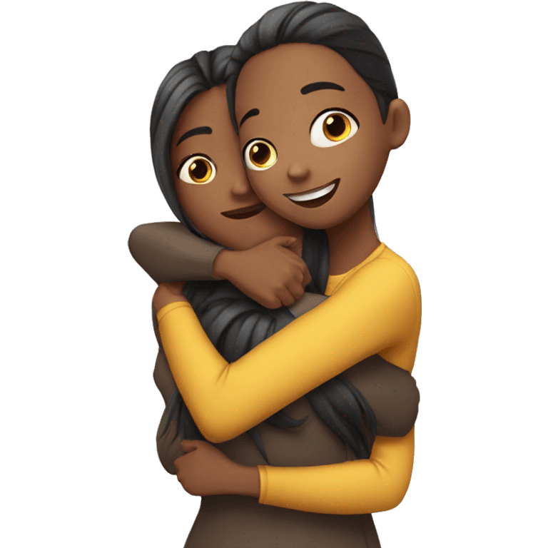 Girl hug girl emoji