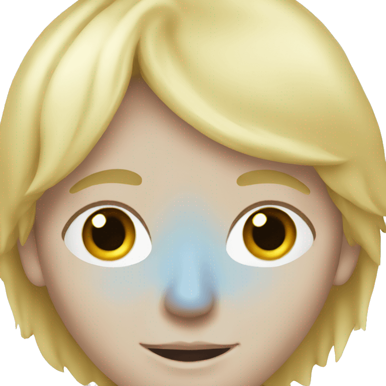 blonde boy with blue eyes emoji