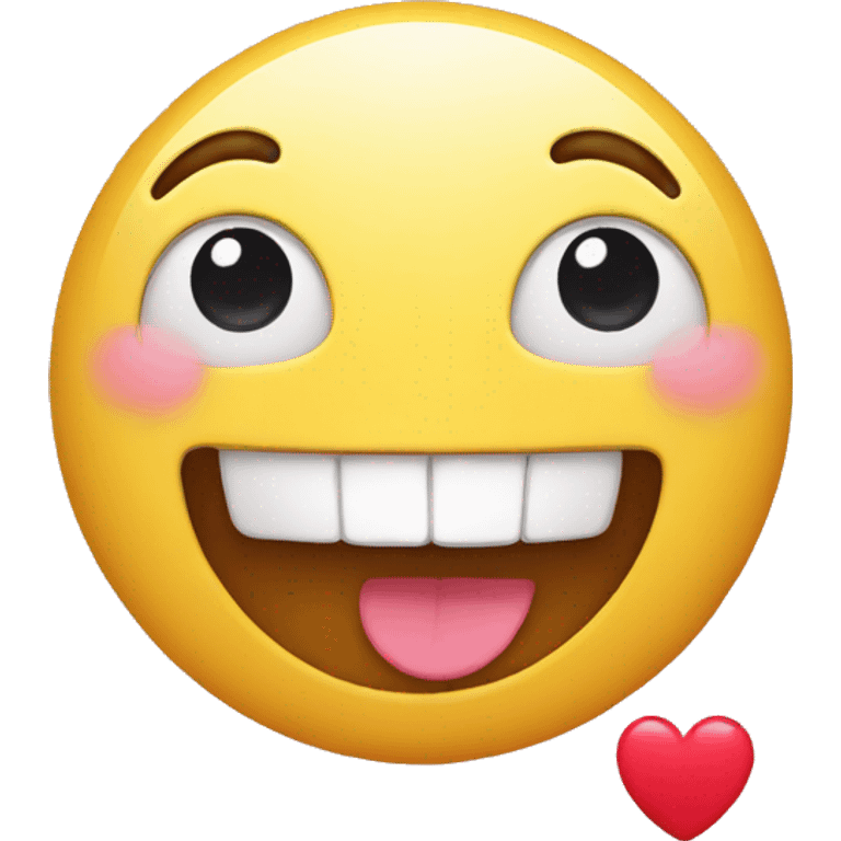 Emoji Face with a heart emoji instead of mouth emoji