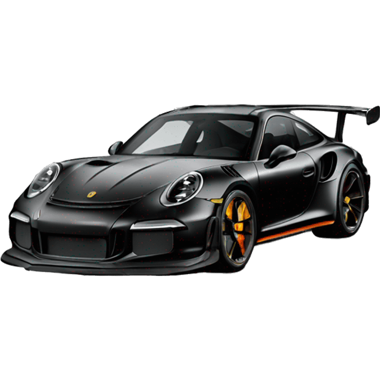 A black Porsche 911 gt3 rs emoji