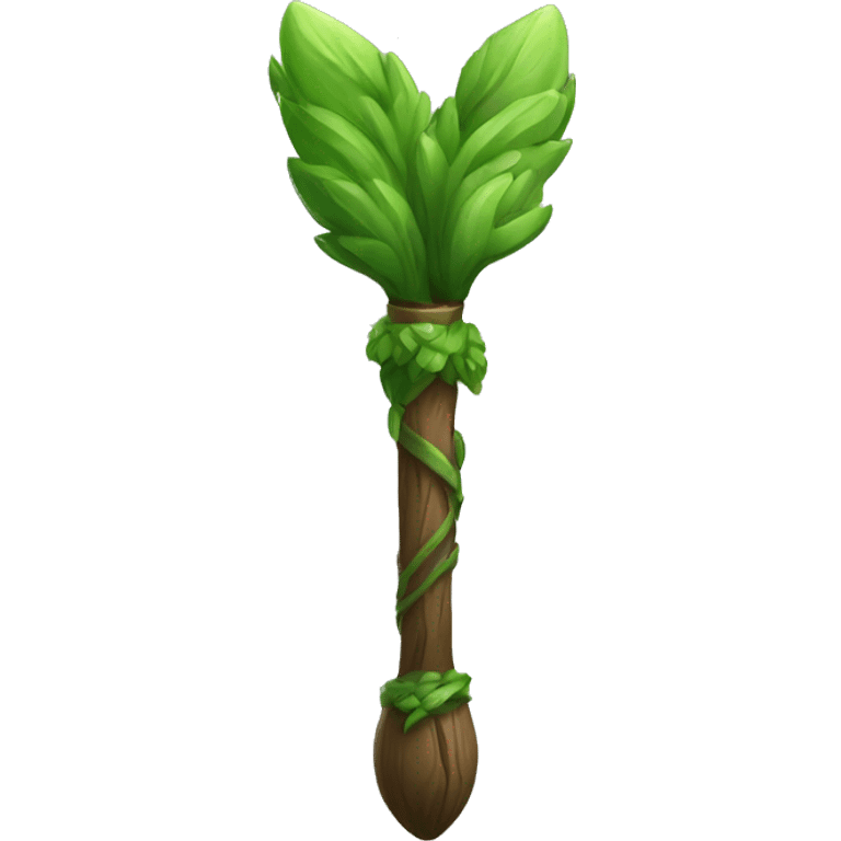 druid staff with green top emoji