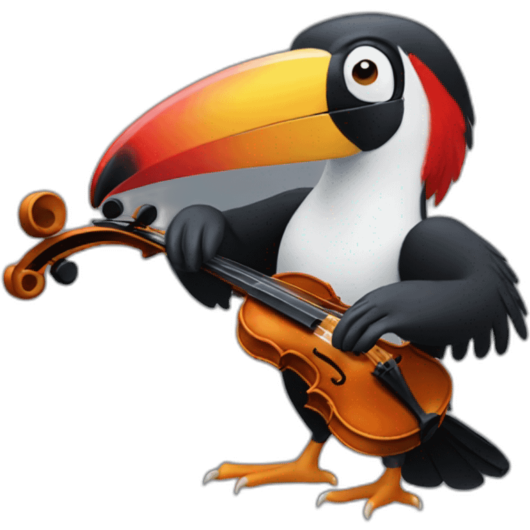 Toucan play violin emoji