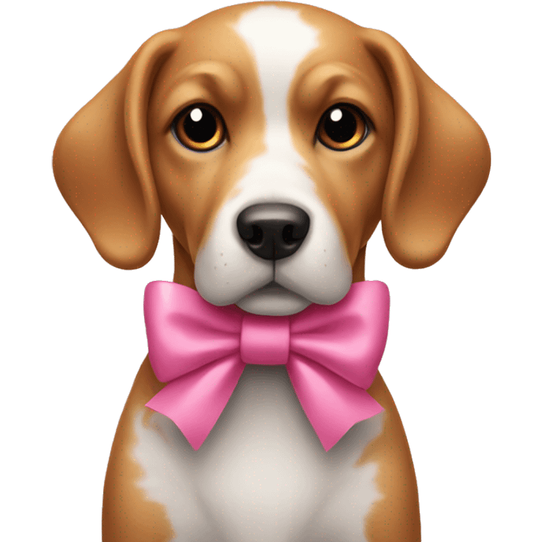 Dog with pink bow emoji