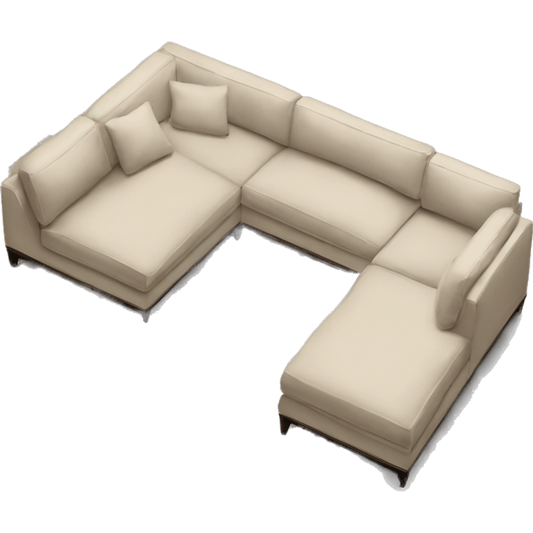 Living room sectional beige realistic  emoji