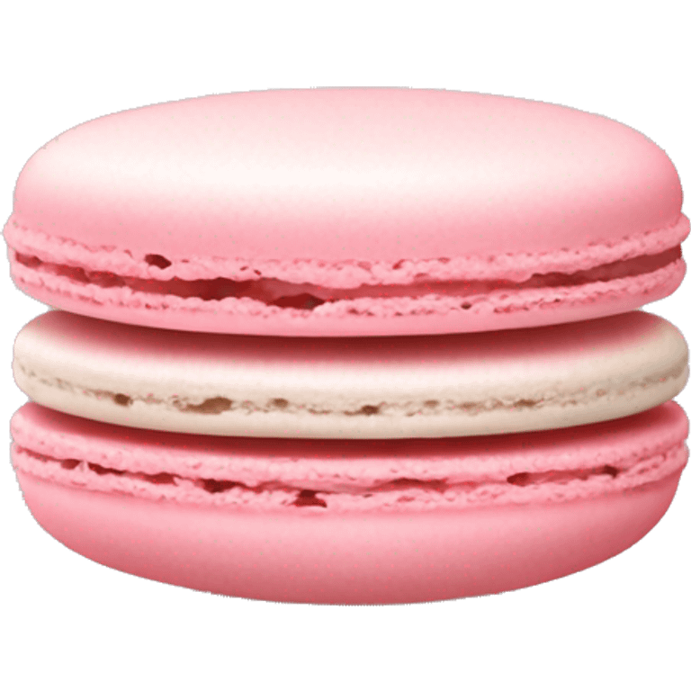 Realistic light pink macaron isolated emoji