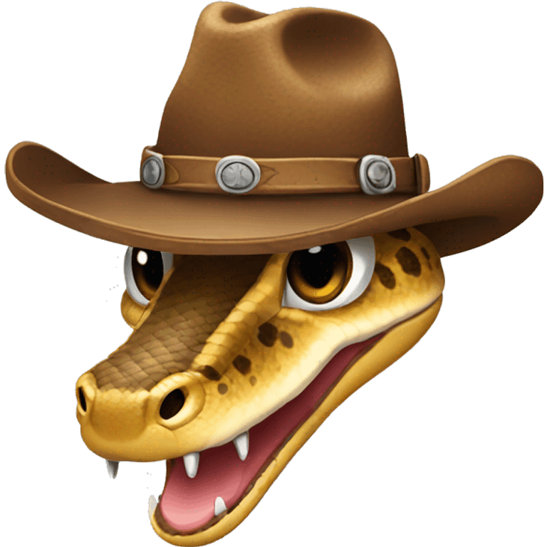 Rattlesnake with cowboy hat emoji