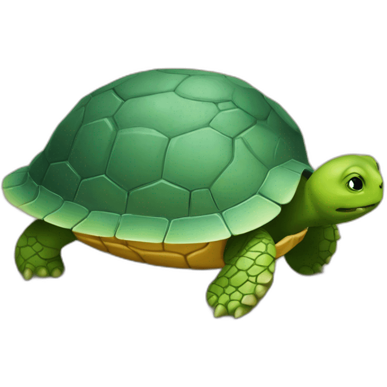 Chat sur une tortue emoji