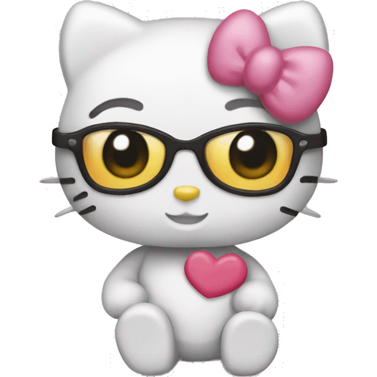 Hello kitty heart eyes emoji