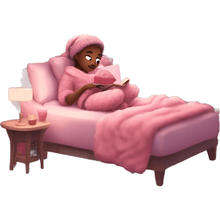 cozy evening pink christmas mood emoji