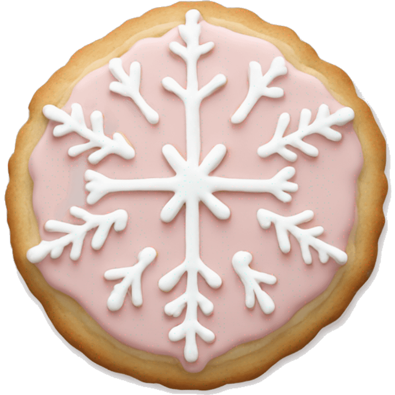 Elegant and classy pale blush pink christmas cookie emoji