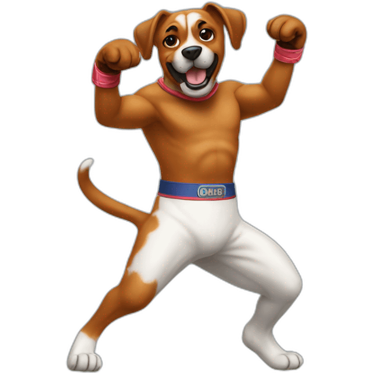 Dancing boxer dog emoji