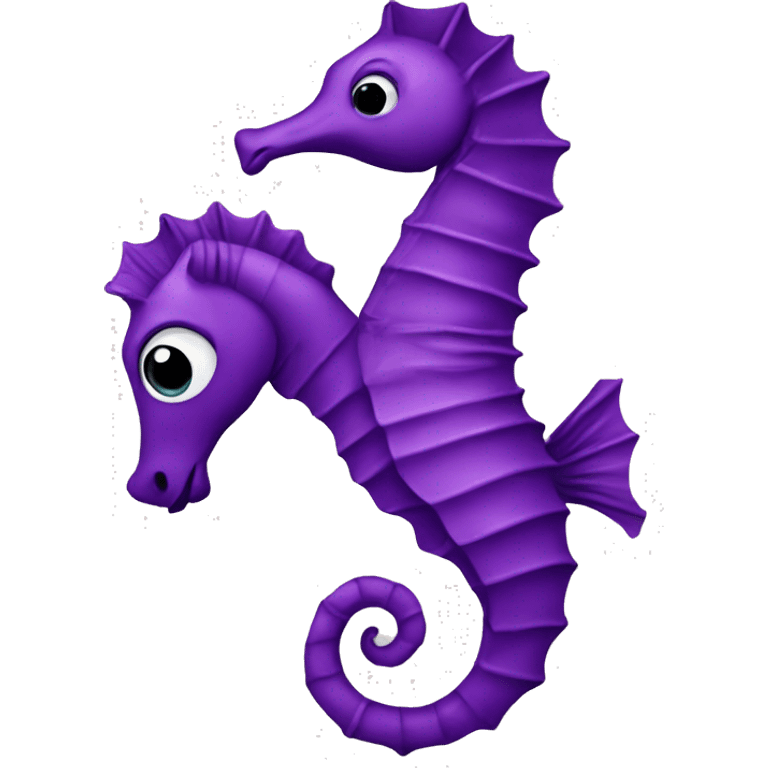 purple seahorse with cowboy ha emoji