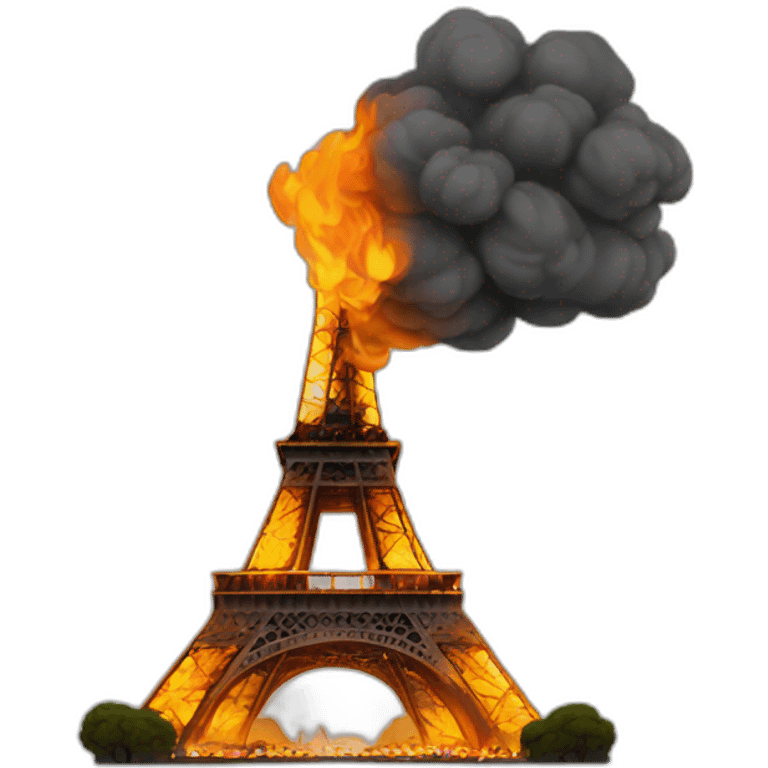 Paris en feu emoji