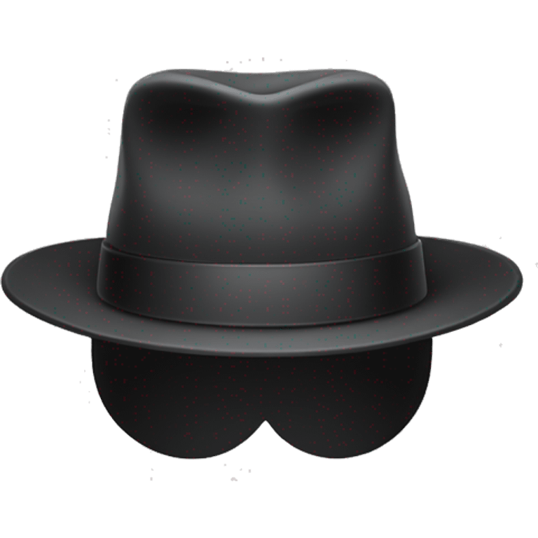 borsalino hat style with two arms and hands, face no visible, viene from top emoji